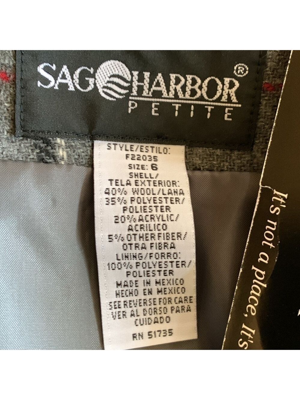 Sag Harbor petites plaid wrap skirt size 6P - Picture 5 of 8